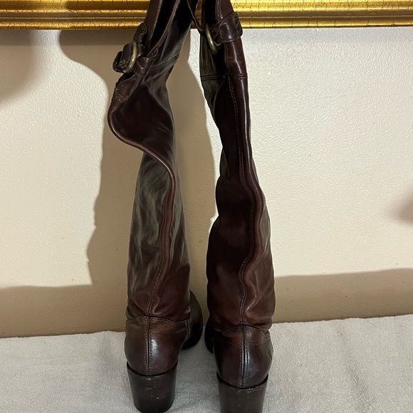 Frye Lucinde Brown Tall Boots Sz 7 - Picture 7 of 10